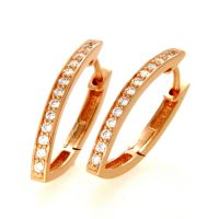 Scharniercreolen Silber 925 rosé vergoldet