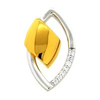 Anhänger Silber 925 rhodiniert & vergoldet Zirkonia 