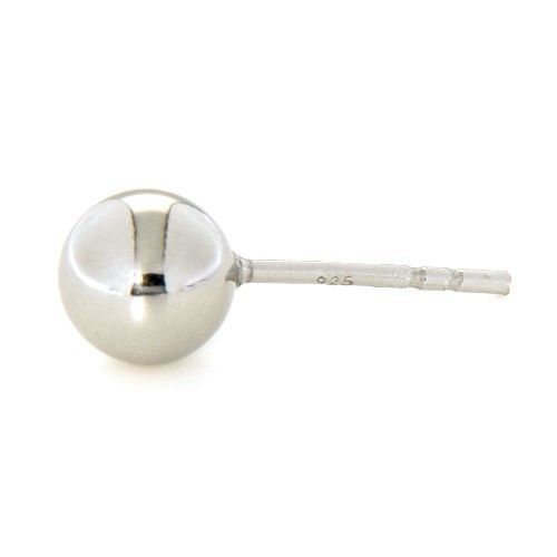Ohrstecker Silber 925 rhodiniert Kugel 5mm