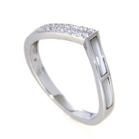 Ring Silber 925 rhodiniert Weite 54