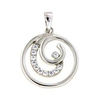 Anhänger Silber 925 rhodiniert Zirkonia