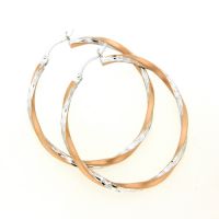 Creolen Silber 925 rhodiniert & rosé vergoldet