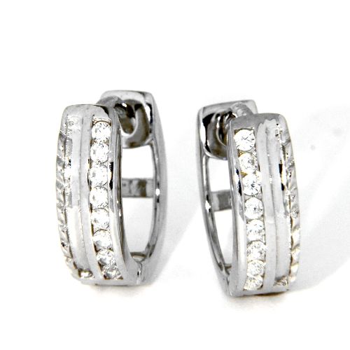 Scharniercreolen Silber 925 rhodiniert