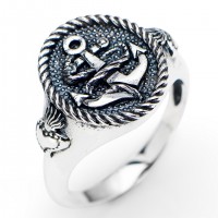AMEN Ring Silber Anker Gr. 64 AAN-24