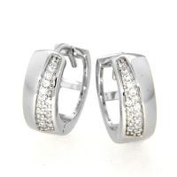 Scharniercreolen Silber 925 rhodiniert