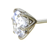 Ohrstecker Silber 925 rhodiniert Zirkonia 5,6 mm