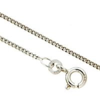 Panzerkette (P40diam.) Weißgold 333 50 cm 2-fach diamantiert