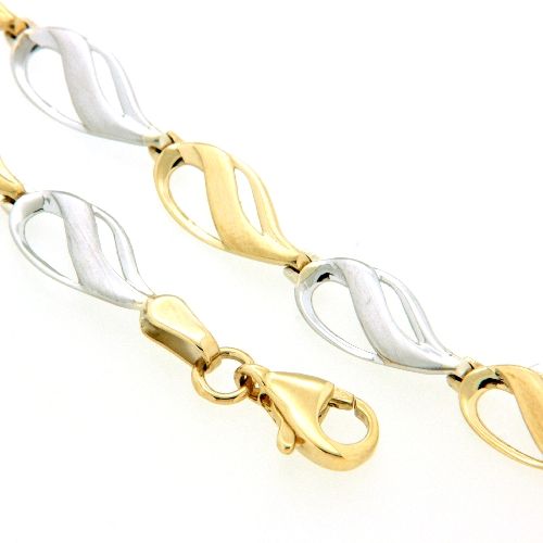 Armband Gold 333 bicolor 19 cm