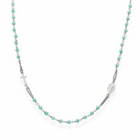 AMEN Kette 50 + 2 cm Silber Rosenkranz CROBT3