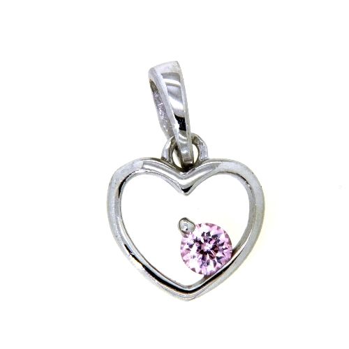 Herzanhänger Silber 925 rhodiniert
