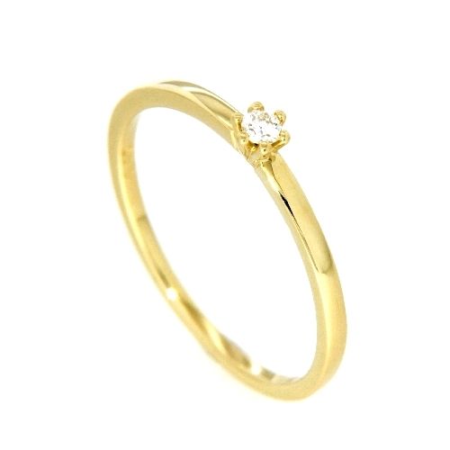 Ring Gold 585 Brillant 0,05 ct. Weite 56