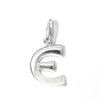 Buchstaben-Anhänger E Silber 925 rhodiniert