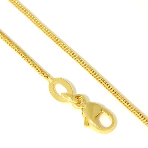 Schlangenkette Doublé 1,1mm rund 45 cm