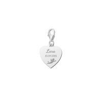 Names4ever Charm Silber 925 Erstkommunion Herz Engel ZBC002