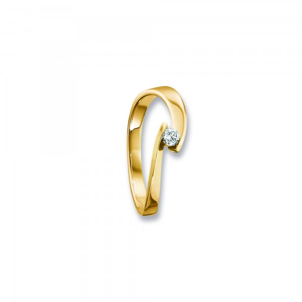 Ring Brillant 0,09 ct. 585 Gelbgold Größe 53