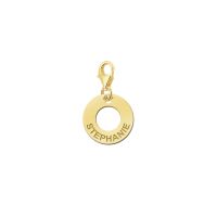 Names4ever Charm Gold 585 Kreis mit Namen GNB05