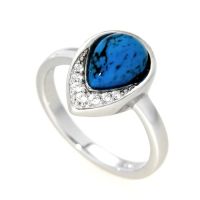 Ring Silber 925 rhodiniert Weite 56