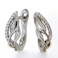 Scharniercreolen Silber 925 rhodiniert