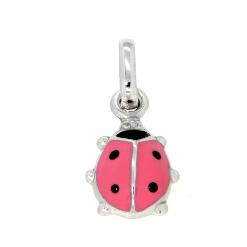 Anhänger Silber 925 rhodiniert Marienkäfer rosa