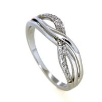 Ring Silber 925 rhodiniert Zirkonia Weite 56