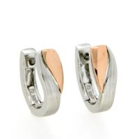 Scharniercreolen Silber 925 rhodiniert & rosé vergoldet 