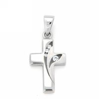 Kreuzanhänger Silber 925 rhodiniert