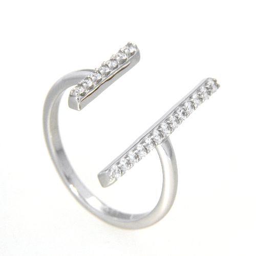 Ring Silber 925 rhodiniert Weite 54
