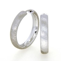 Scharniercreolen Silber 925 rhodiniert