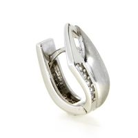 Scharniercreolen Silber 925 rhodiniert Zirkonia