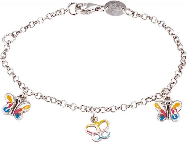 SCOUT Armband silber, bunt Schmetterlinge 260107100