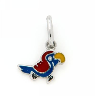 Anhänger Silber 925 rhodiniert Papagei