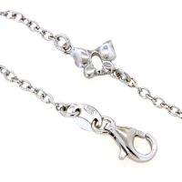 Fußkette Silber 925 rhodiniert 23 cm + 2 cm Schmetterlinge 