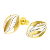 Ohrstecker Gold 585 Brillant 0,07 ct. bicolor