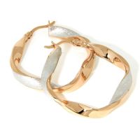 Creolen Silber 925 rhodiniert & rosé vergoldet