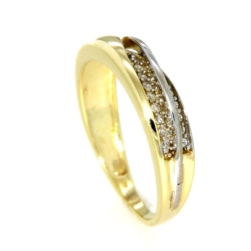 Ring Gold 333 Weite 54 Zirkonia bicolor