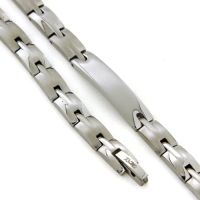 Identitäts-Armband Edelstahl 19 cm