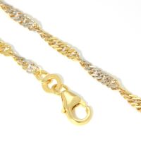 Singapurkette Gold 333 bicolor 50 cm