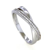 Ring Silber 925 rhodiniert Zirkonia Weite 60