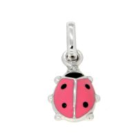 Anhänger Silber 925 rhodiniert Marienkäfer rosa