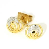 Ohrstecker Gold 333 bicolor