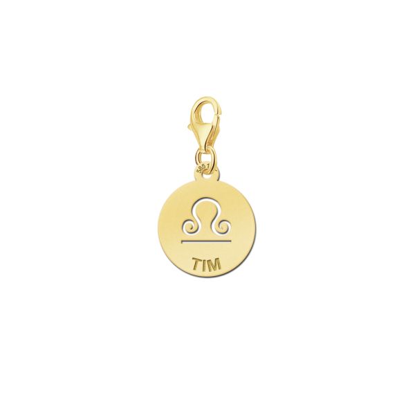 Names4ever Charm Gold 585 Sternzeichen Waage GBS007