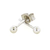 Ohrstecker Silber 925 rhodiniert 3 mm 