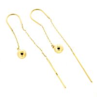 Ohrdurchzieher Gold 333 mit Bügel und Kugel