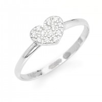 AMEN Ring Silber Herz Gr. 58 AHZB-18