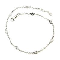 Fußkette Silber 925 rhodiniert 24 cm + 2 cm 