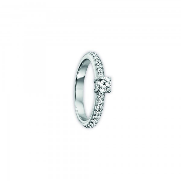 Ring Zirkonia 925 Silber rhodiniert Größe 48