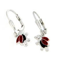 Ohrpendel Silber 925 Marienkäfer 