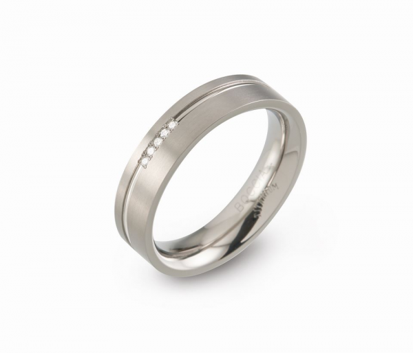 Boccia Titanium Ring Brillant 0149-0248 Größe 48