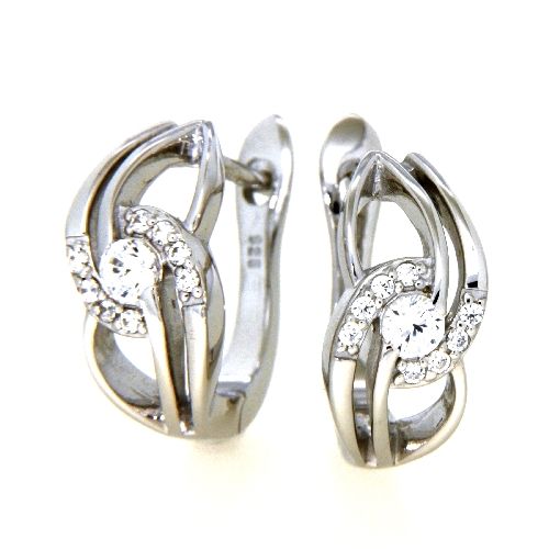 Scharniercreolen Silber 925 rhodiniert