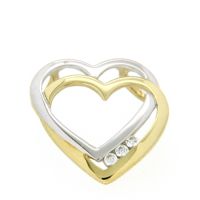Herzanhänger Gold 333 bicolor